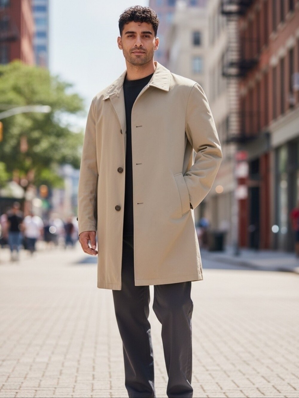 Brooks Brothers Reversible Trench Coat Tan Size M